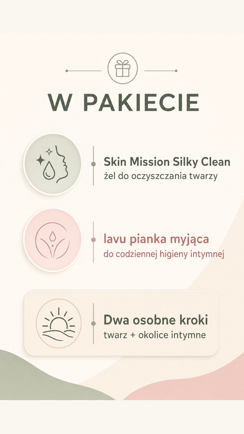Pakiet: Poranne oczyszczanie - Silky Clean + pianka myjąca LAVU
