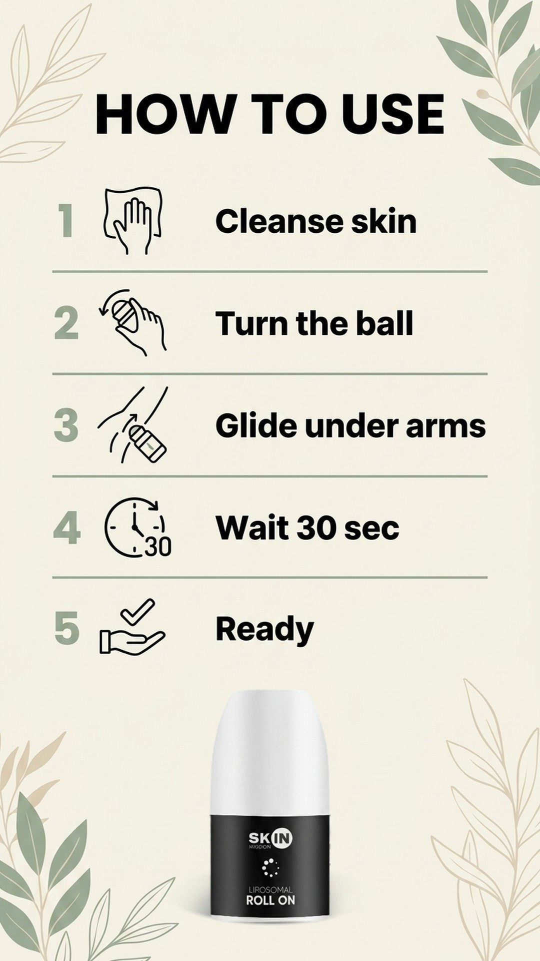 Liposomal Roll On - 16 Plant Extracts + Zinc - Aluminium-free Deodorant | Skin Mission — story 5