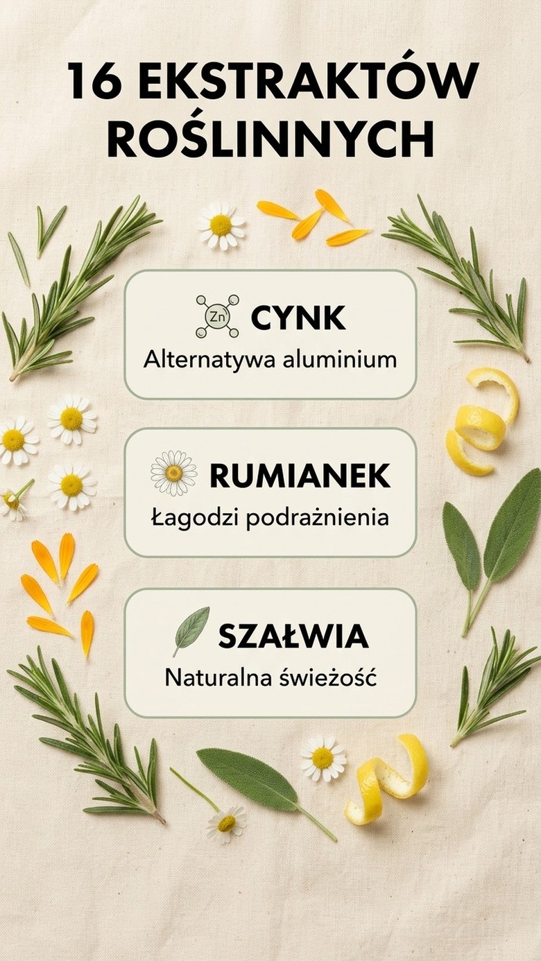 Liposomal Roll On - 16 ekstraktów roślinnych + Cynk - dezodorant bez aluminium | Skin Mission