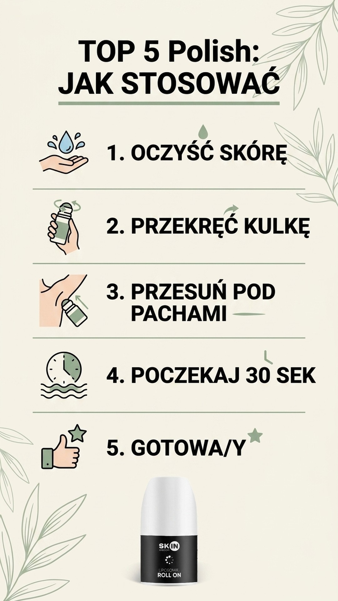 Liposomal Roll On - 16 ekstraktów roślinnych + Cynk - dezodorant bez aluminium | Skin Mission — story 5