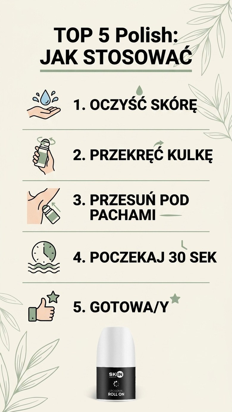 Liposomal Roll On - 16 ekstraktów roślinnych + Cynk - dezodorant bez aluminium | Skin Mission