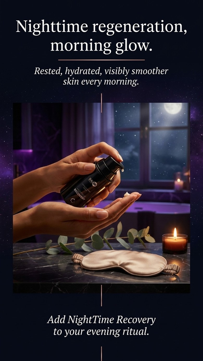 NightTime Recovery - Night Cream with Peptides + Niacinamide + Ceramides - Skin Mission