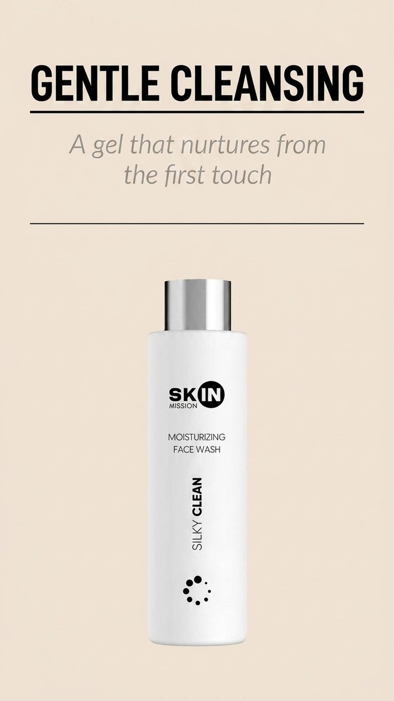 Silky Clean - Cleansing Gel with Hyaluronic Acid + Aloe + Panthenol - Skin Mission