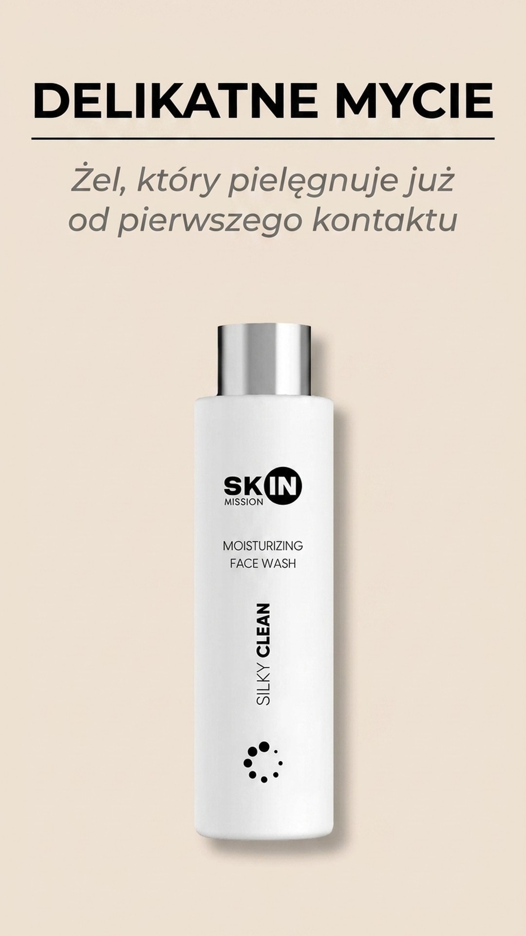 Silky Clean - Żel oczyszczający z Kw. hialuronowym + Aloes + Pantenol - Skin Mission — story 1