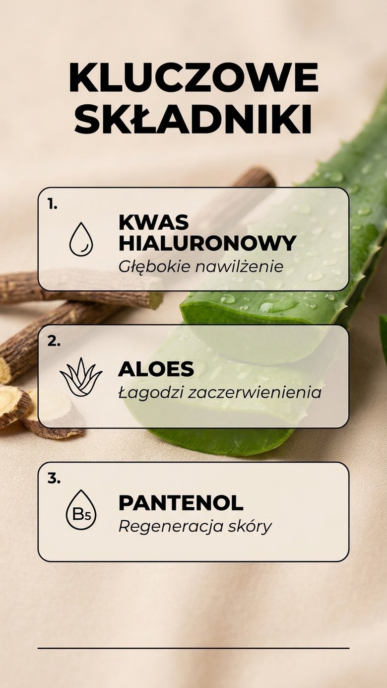 Silky Clean - Żel oczyszczający z Kw. hialuronowym + Aloes + Pantenol - Skin Mission