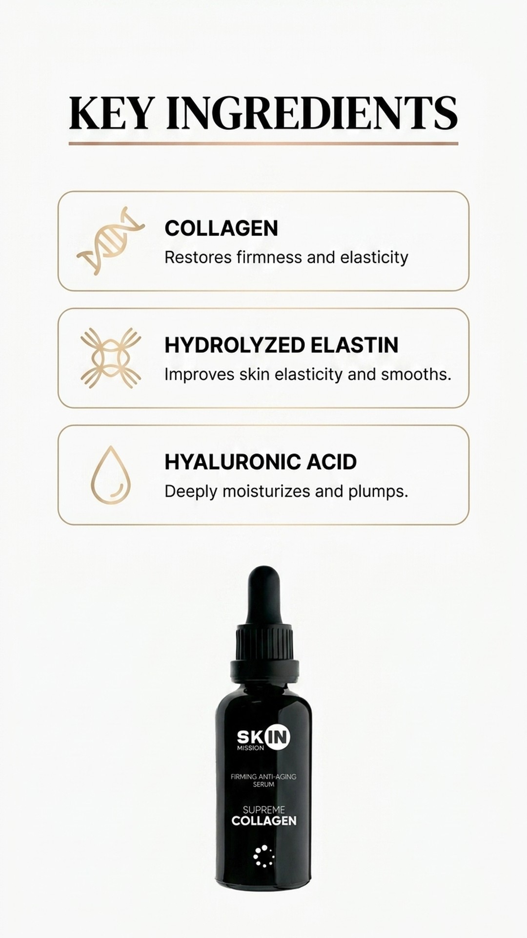 Supreme Collagen - Serum with Collagen + Elastin + Hyaluronic Acid - Skin Mission — story 2