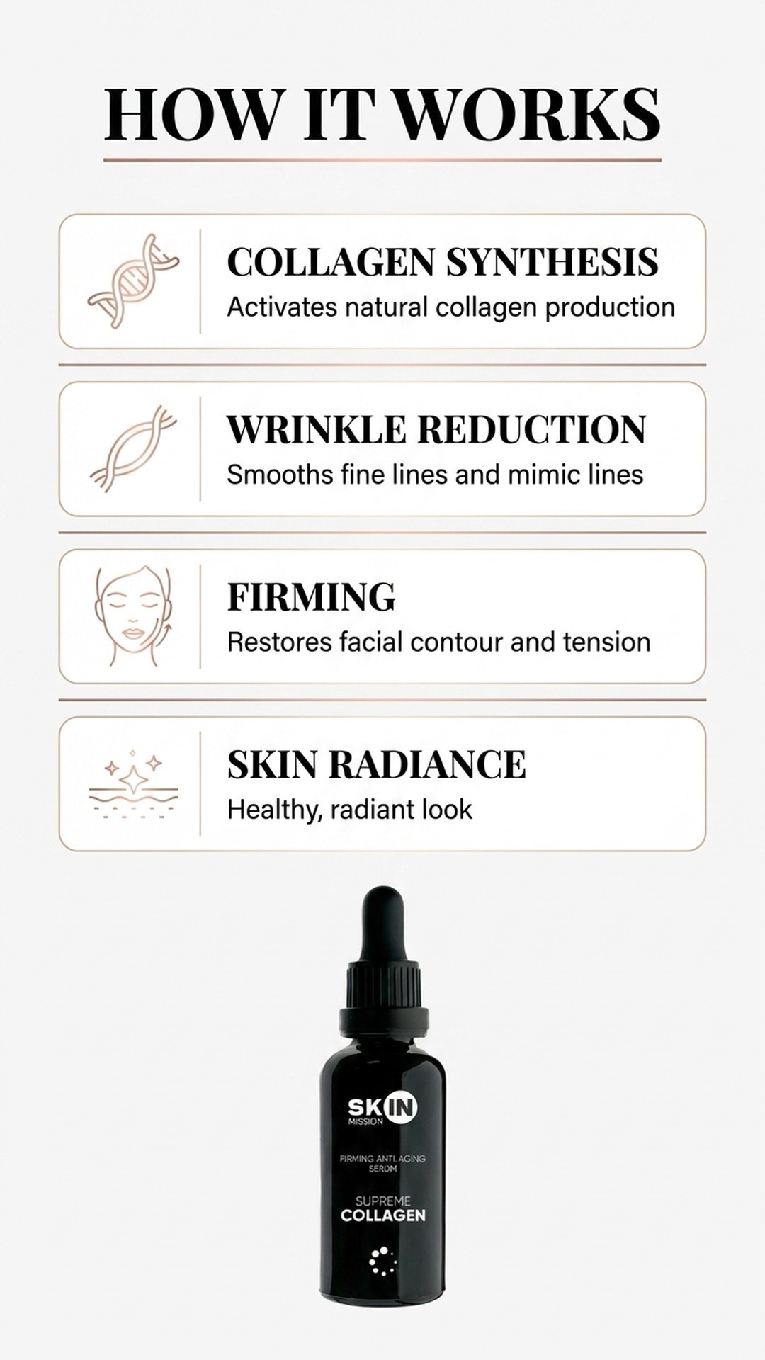 Supreme Collagen - Serum with Collagen + Elastin + Hyaluronic Acid - Skin Mission — story 3