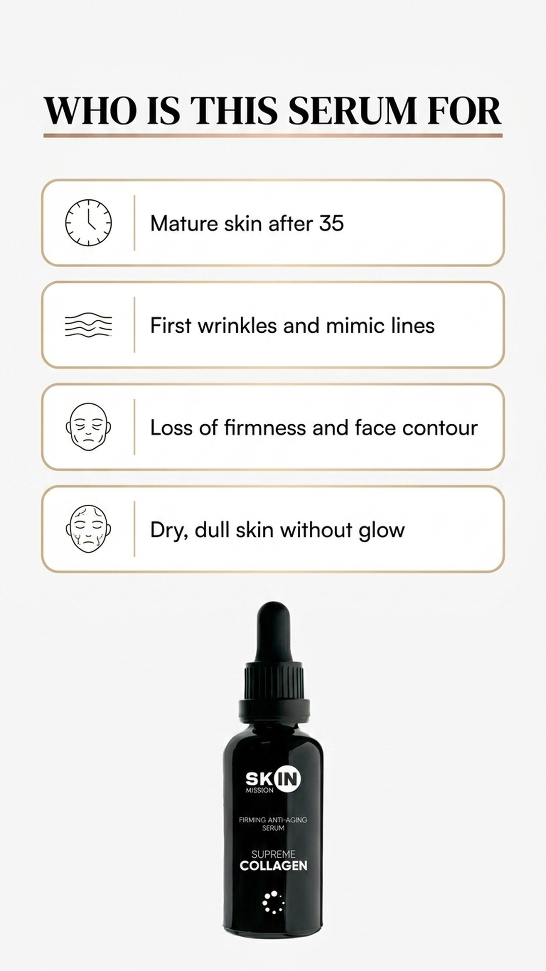 Supreme Collagen - Serum with Collagen + Elastin + Hyaluronic Acid - Skin Mission — story 4