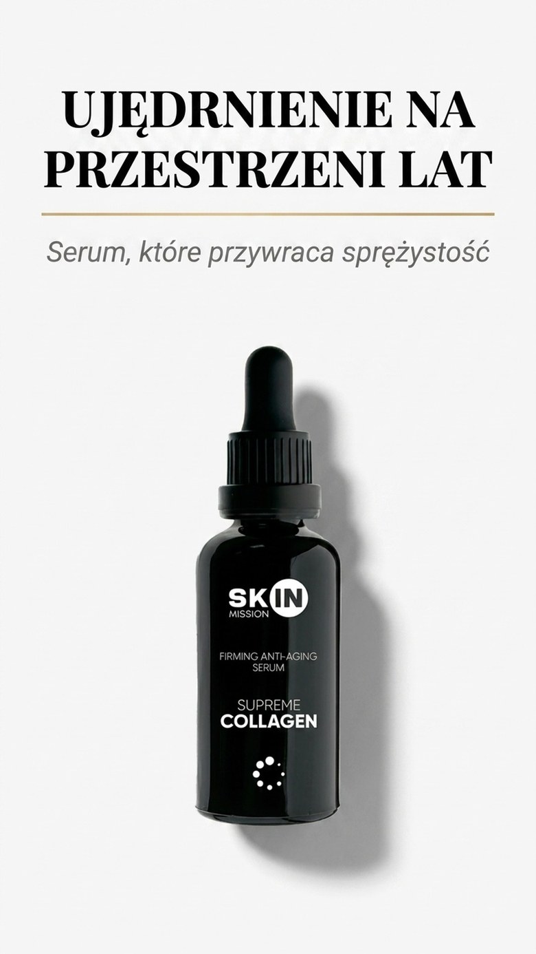 Supreme Collagen - Serum z Kolagenem + Elastyną + Kwasem hialuronowym - Skin Mission
