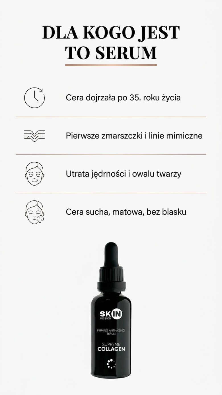 Supreme Collagen - Serum z Kolagenem + Elastyną + Kwasem hialuronowym - Skin Mission
